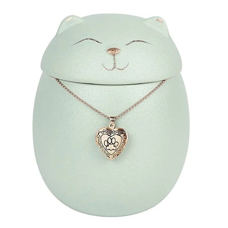 Prachtige keramische urn voor katten (12x11cm), Dieren en Toebehoren, Ophalen of Verzenden, Nieuw