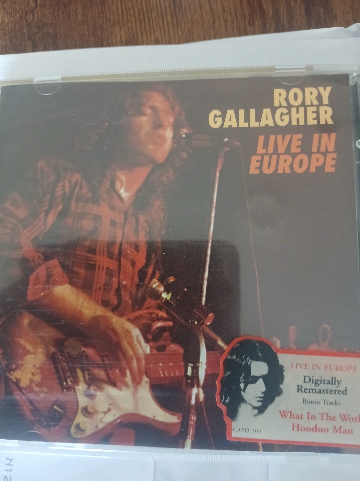 Rory Gallagher - Live in Europe (CD), Ophalen of Verzenden, Live-album, Gebruikt, Bonusmateriaal