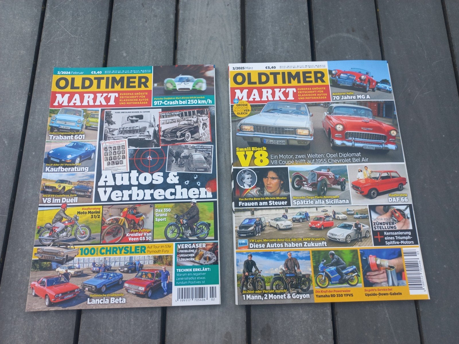 2x Oldtimer Markt tijdschriften - Februari 2024 & Maart 2025, Ophalen of Verzenden, Gelezen, Sport en Vrije tijd