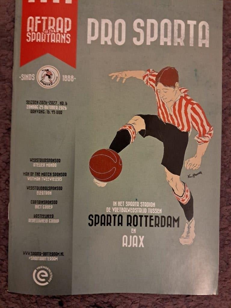 Sparta - Ajax 2026/2027, Verzamelen, Ophalen of Verzenden, Nieuw, Ajax, Boek of Tijdschrift