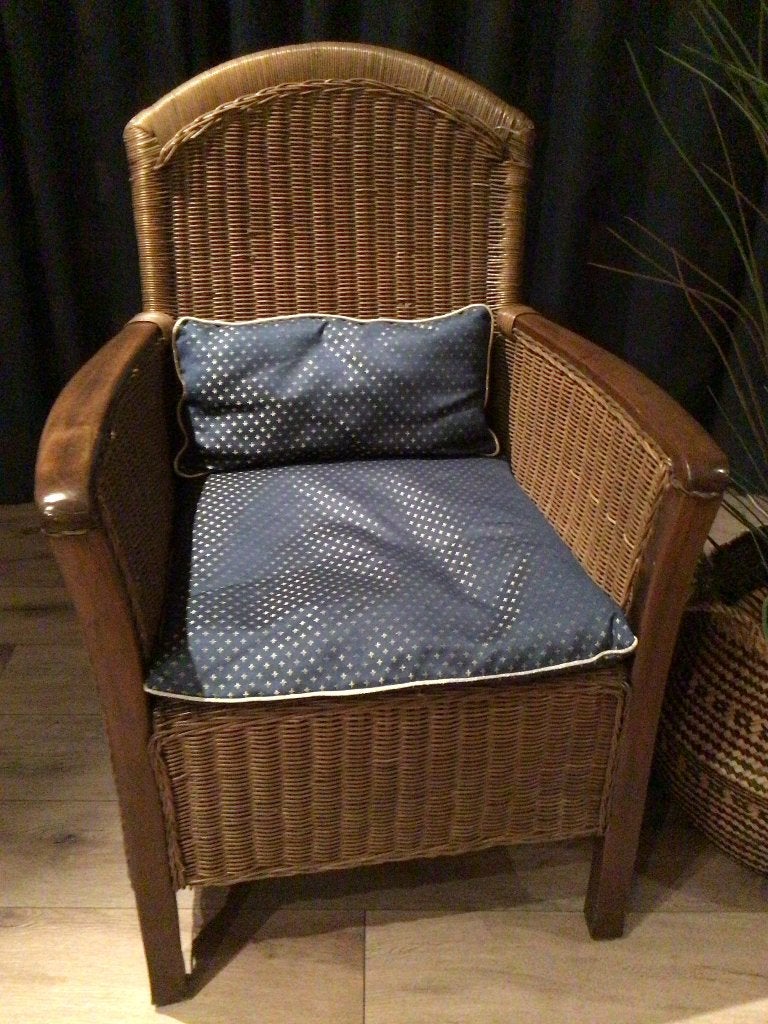 Rieten stoel, Ophalen, Gebruikt, Bruin, Riet of Rotan