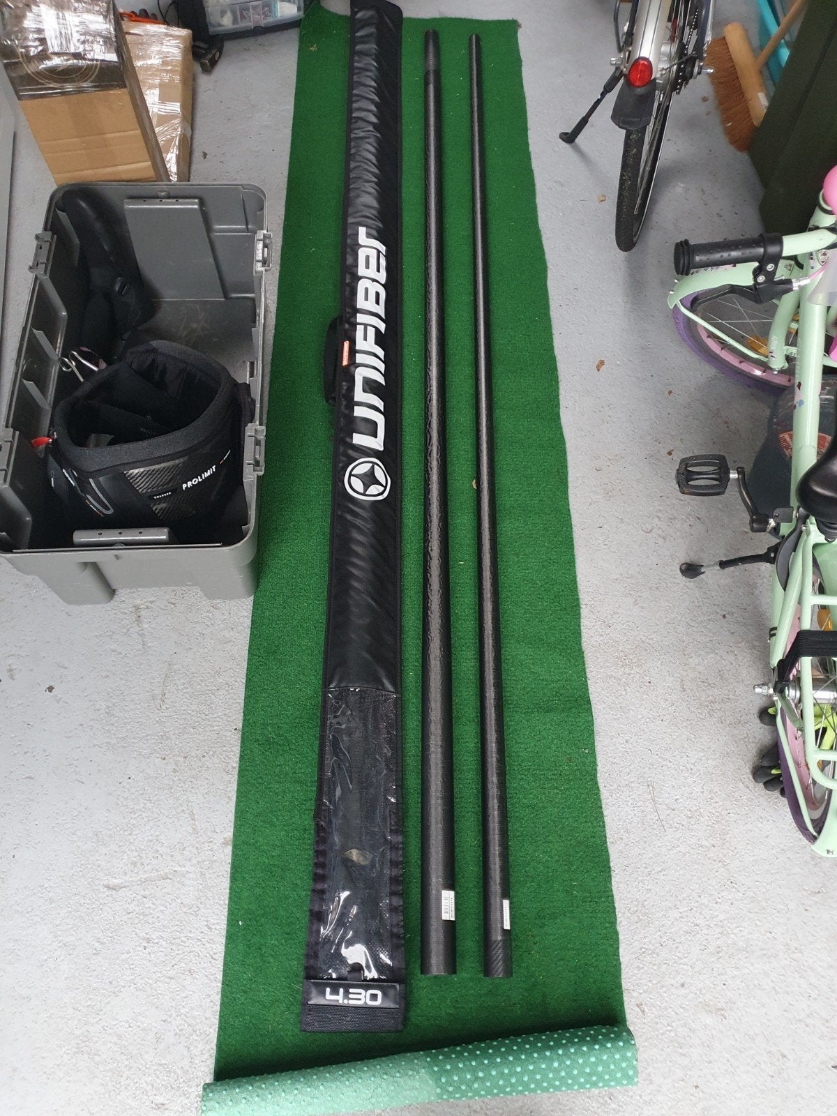 Unifiber mast Elite 430 CC 100% carbon 2025, Ophalen, Zo goed als nieuw, Mast
