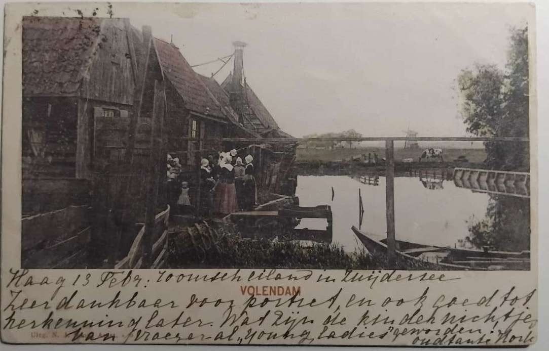 Volendam (Noord-Holland) - N.J. Boon 1904 naar Duitsland, Ophalen of Verzenden, Voor 1920, Gelopen, Noord-Holland