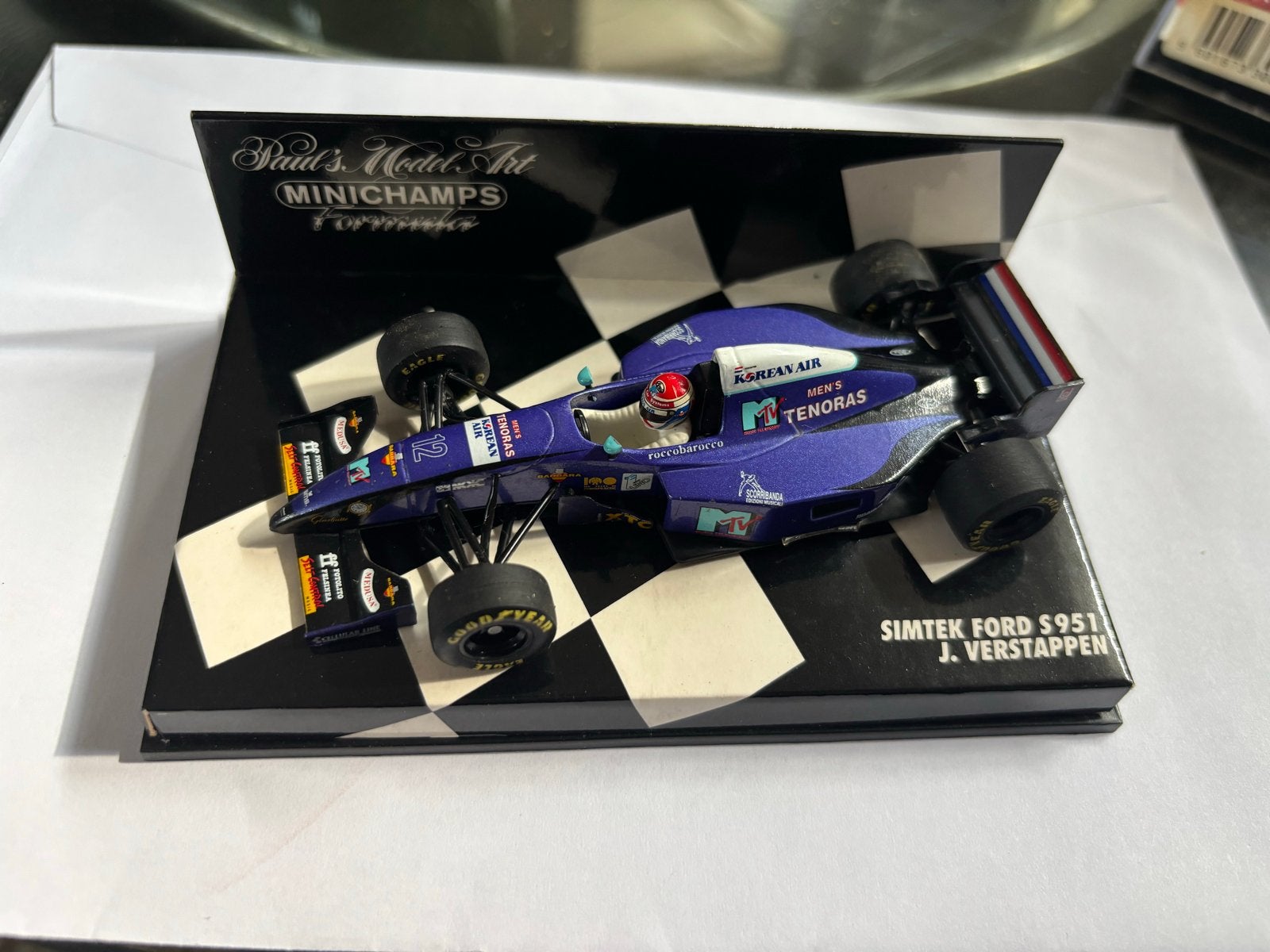 Minichamps Simtek Ford S951 J. Verstappen Formule 1 model, Ophalen of Verzenden, Zo goed als nieuw, Overige typen