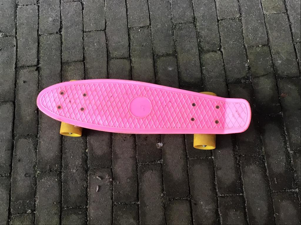 Skateboard roze, Ophalen, Gebruikt, Skateboard