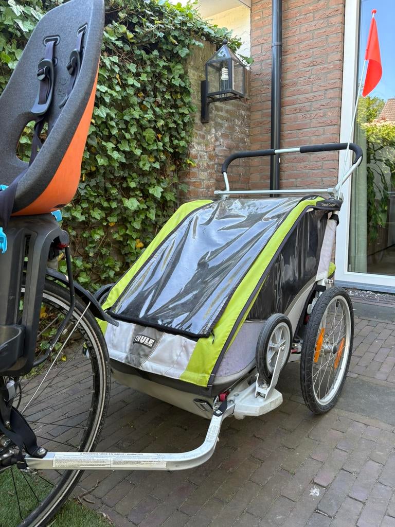Thule Chariot Cougaur 2 fietskar met vering, Ophalen, Gebruikt, Opvouwbaar, 20 tot 40 kg
