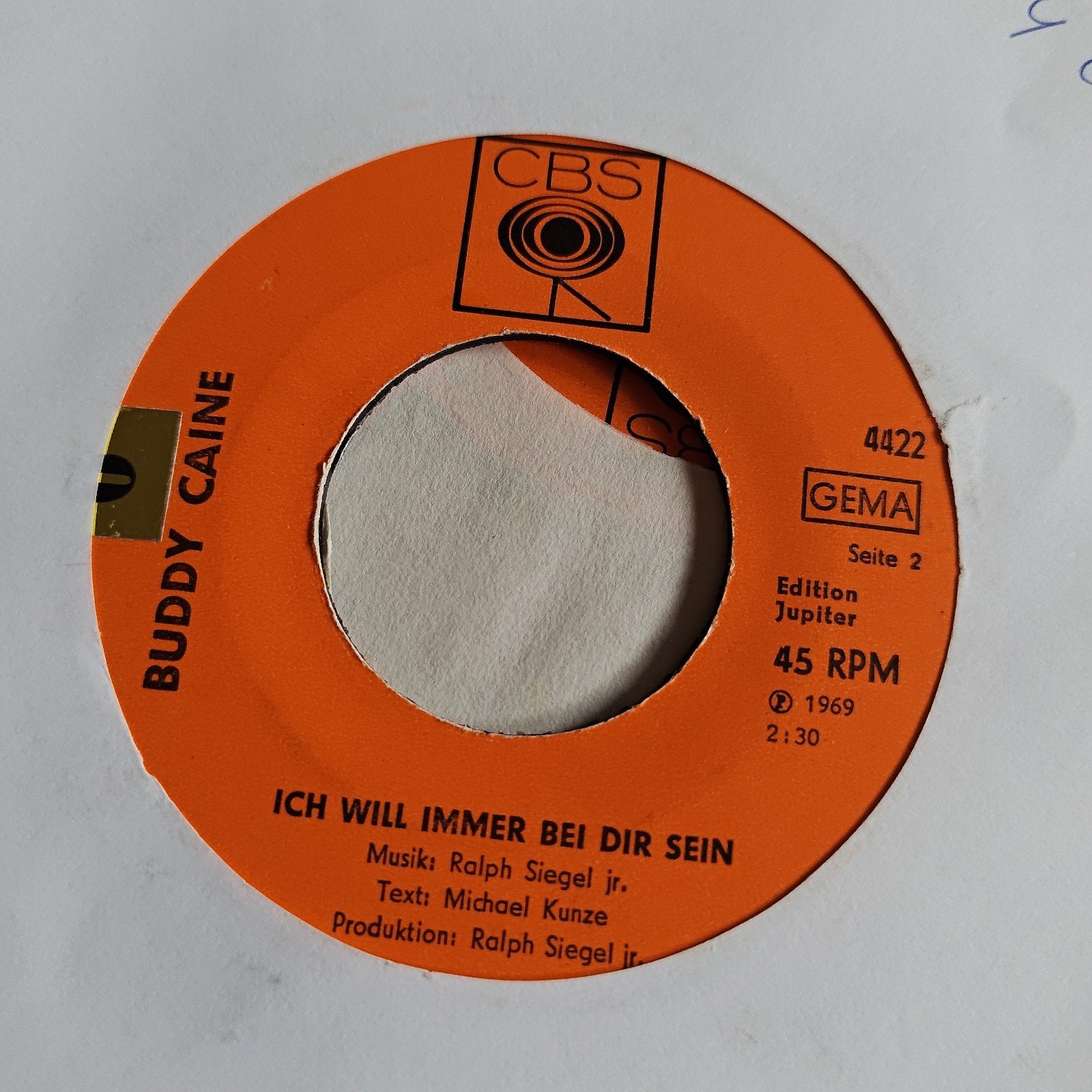 Buddy Caine - Wer so schön ist wie du darf nicht weinen (Si, Cd's en Dvd's, Vinyl Singles, Gebruikt, 7 inch, EP, Schlager