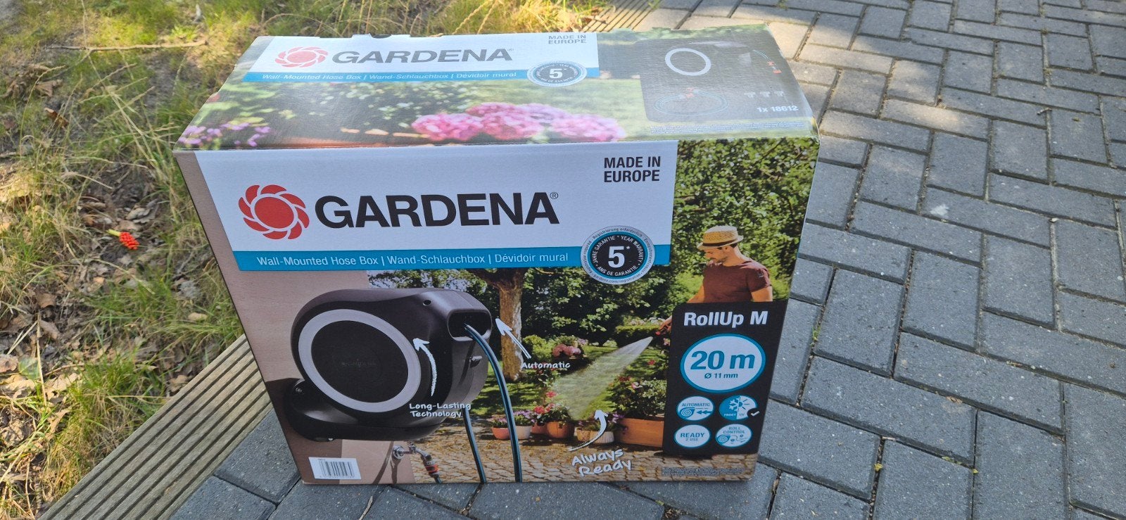 Gardena RollUp M Wandslangbox 20m - Nieuw in doos, Ophalen, Nieuw, Tuinslanghaspel