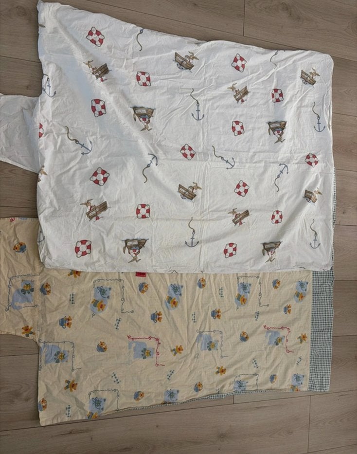 Dekbedovertrek baby/peuter, Ophalen, Jongetje of Meisje, Wit, Dekbedovertrek