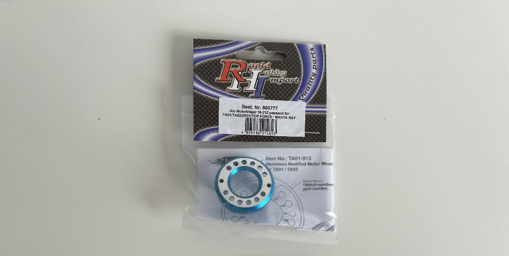 Tamiya alu motorsteun 16-21 TA01/TA02/DF01/TOP FORCE 800777, Ophalen of Verzenden, Nieuw