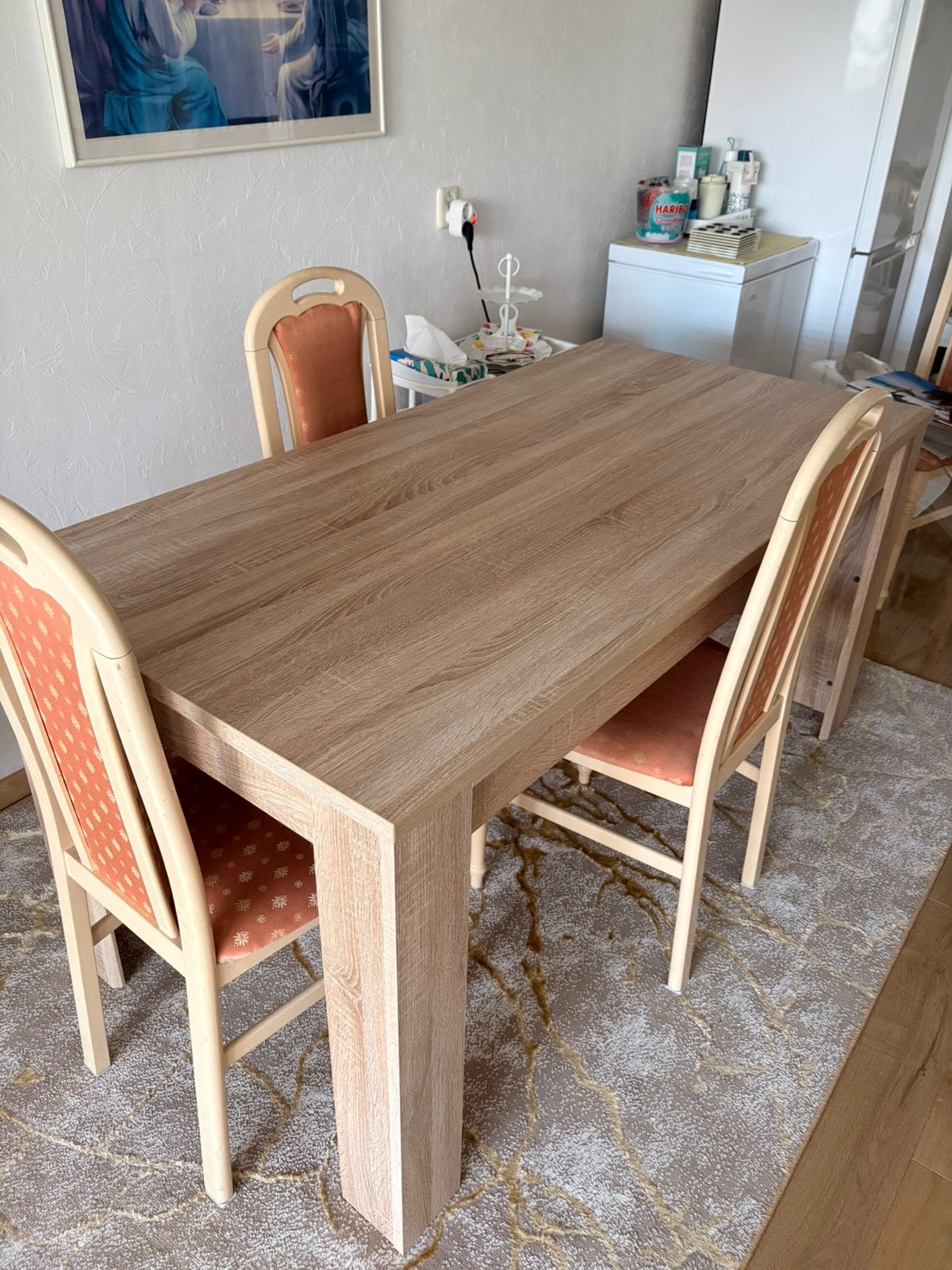 Complete licht eiken set te koop, zgan, zsm ophalen, Ophalen, Zo goed als nieuw