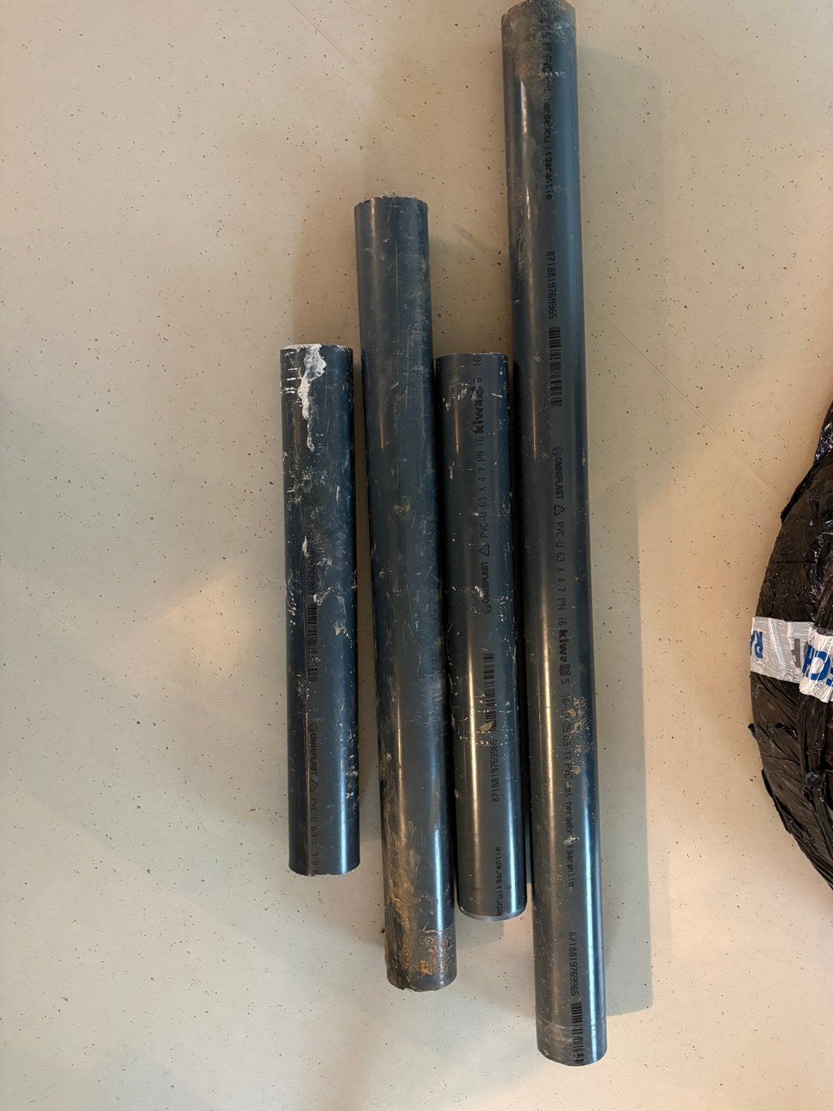PVC buizen 63mm PN16 - Diverse lengtes, Doe-het-zelf en Verbouw, Ophalen, Gebruikt, Pvc, 60 tot 80 mm