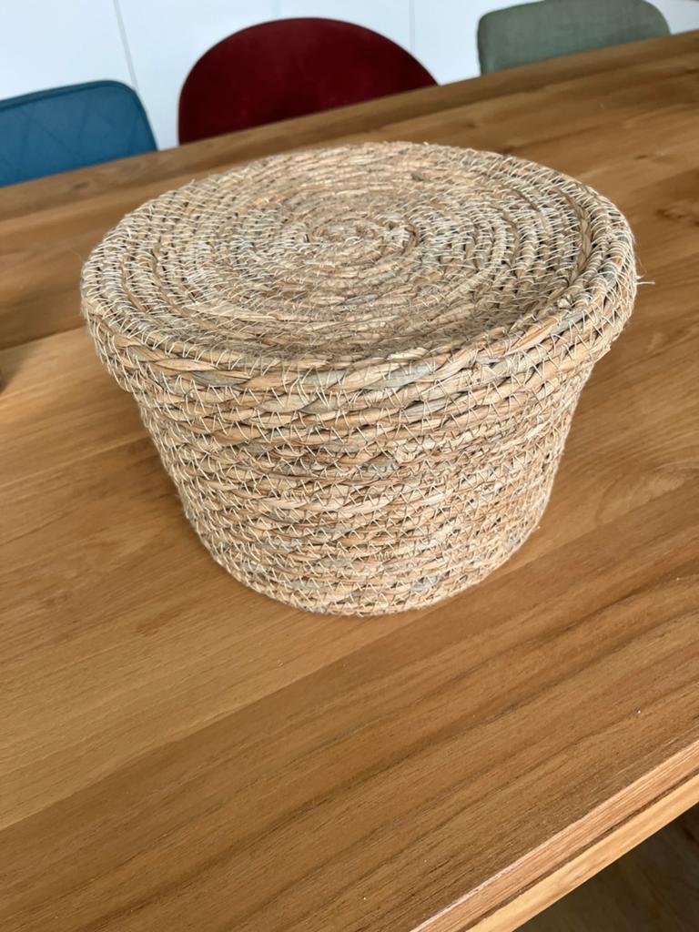 Rieten manden, Ophalen, Nieuw, Rond, Riet