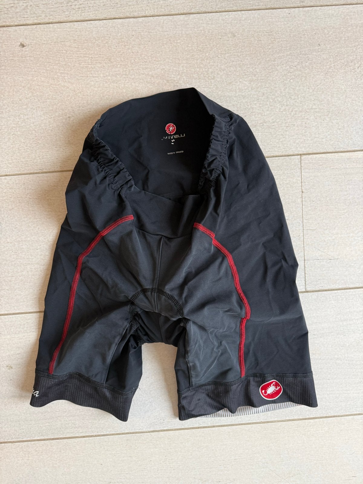 Castelli Fietsbroek Zwart Maat 38-40, Ophalen of Verzenden, Zo goed als nieuw, Helm