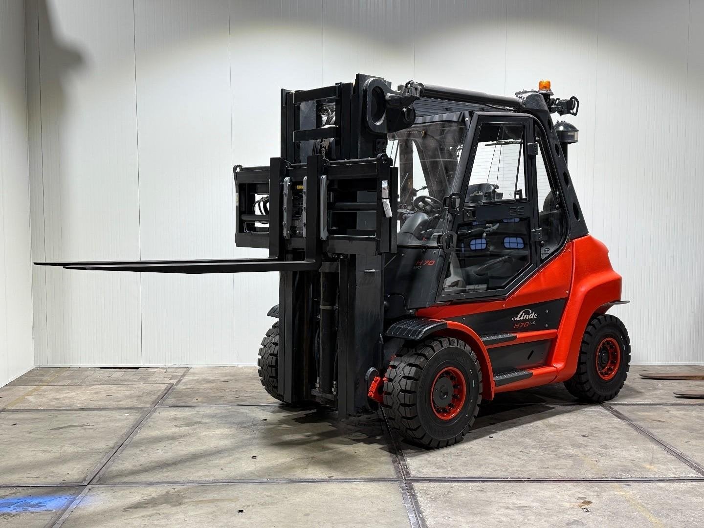 Linde H70D Triplex Vorkversteller Sideshift Nieuwe banden [[, Meer dan 4000 kg, Diesel, Heftruck, Linde