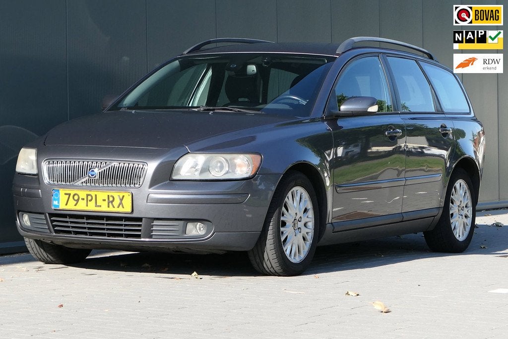 Volvo V50 2.4 Momentum NAP Stoelverwarming airco, Stof, Zwart, 700 kg, Origineel Nederlands
