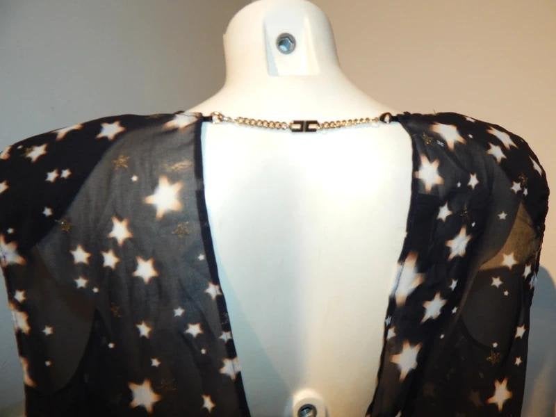 Elisabetta Franchi body top sterren ketting op de rug IT 48, Maat 42/44 (L), Zo goed als nieuw, Zonder mouw, Meerkleurig