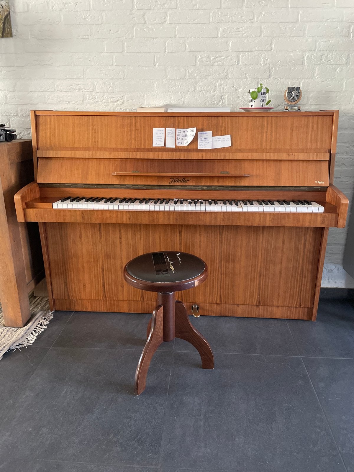 Piano (gratis afhalen)., Ophalen, Gebruikt, Bruin, Piano