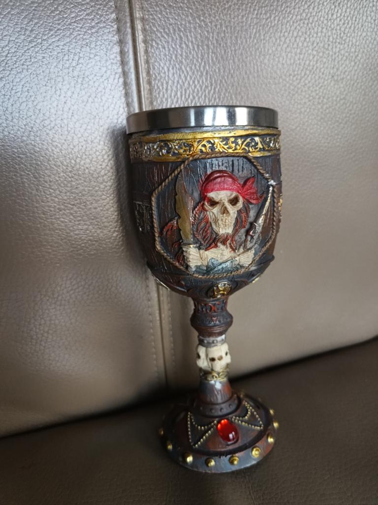 Piraten beker polystone  piraat drinkbeker drinkglas, Ophalen of Verzenden