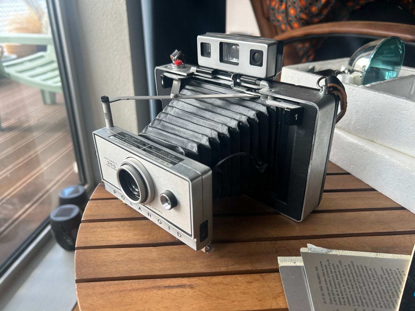 Vintage Polaroid 355 Land Camera met accessoires, Audio, Tv en Foto, Ophalen of Verzenden, Gebruikt, Polaroid