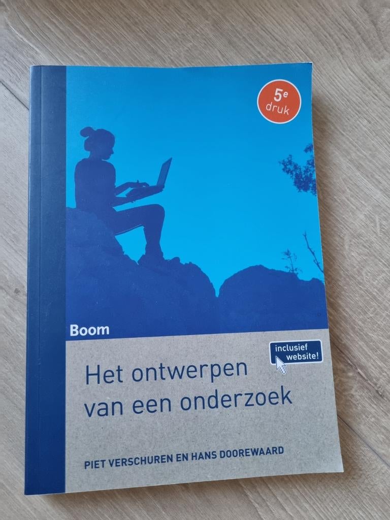Het ontwerpen van een onderzoek - 5e druk, Boeken, Studieboeken en Cursussen, Zo goed als nieuw, HBO, Gamma, Ophalen of Verzenden