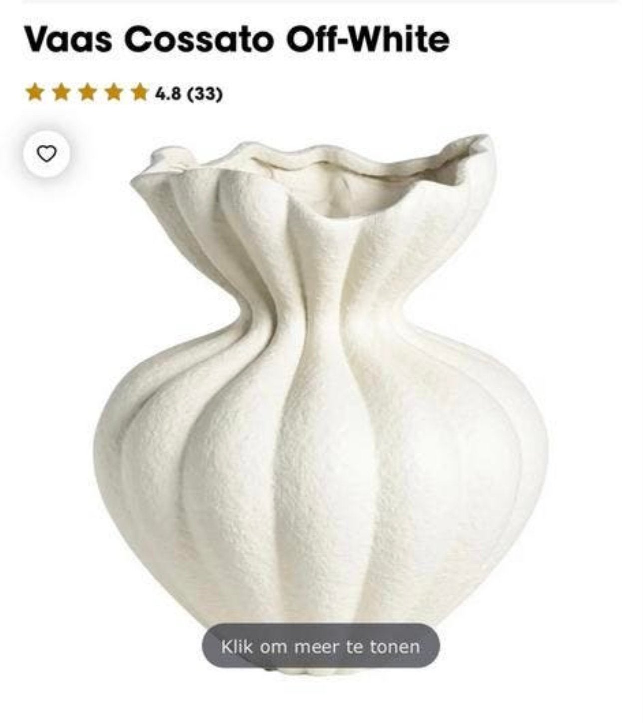 OP ZOEK naar deze vaas van kwantum, Huis en Inrichting, Ophalen, Zo goed als nieuw