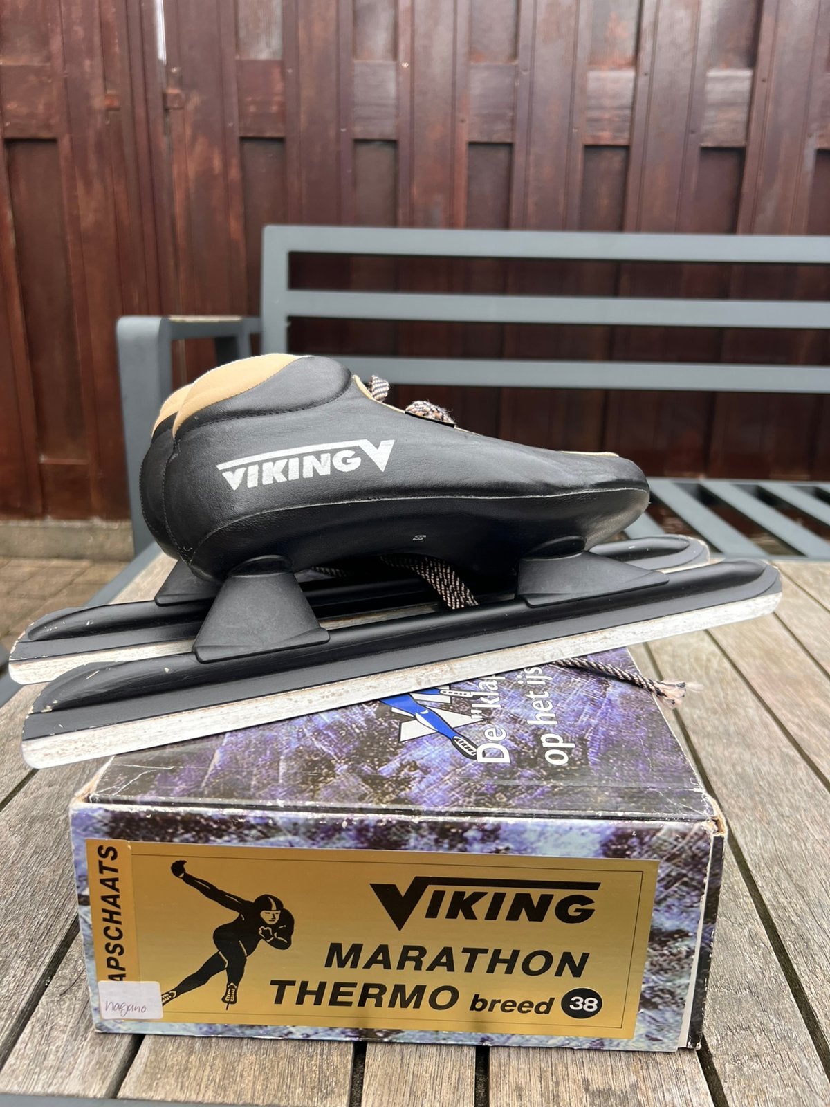 Viking Nagano Marathon thermo breed schaatsen mt 38 zgan, Ophalen of Verzenden, Zo goed als nieuw, Noren, Viking