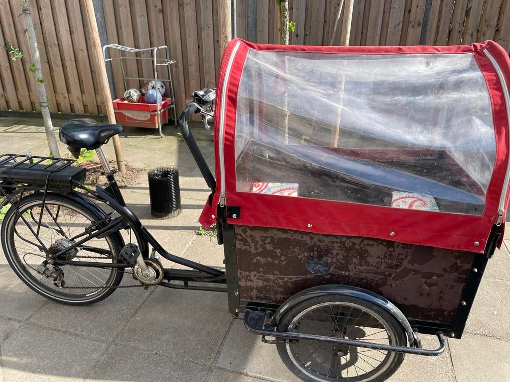 Elektrische Popal bakfiets - accu 20km bereik, Gebruikt, Elektrisch, 2 kinderen, Ophalen