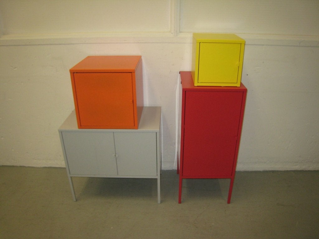 Set van 4 kleurige Ikea Lixhult kastjes, Niet ingevuld, Gebruikt, Niet ingevuld, Niet ingevuld
