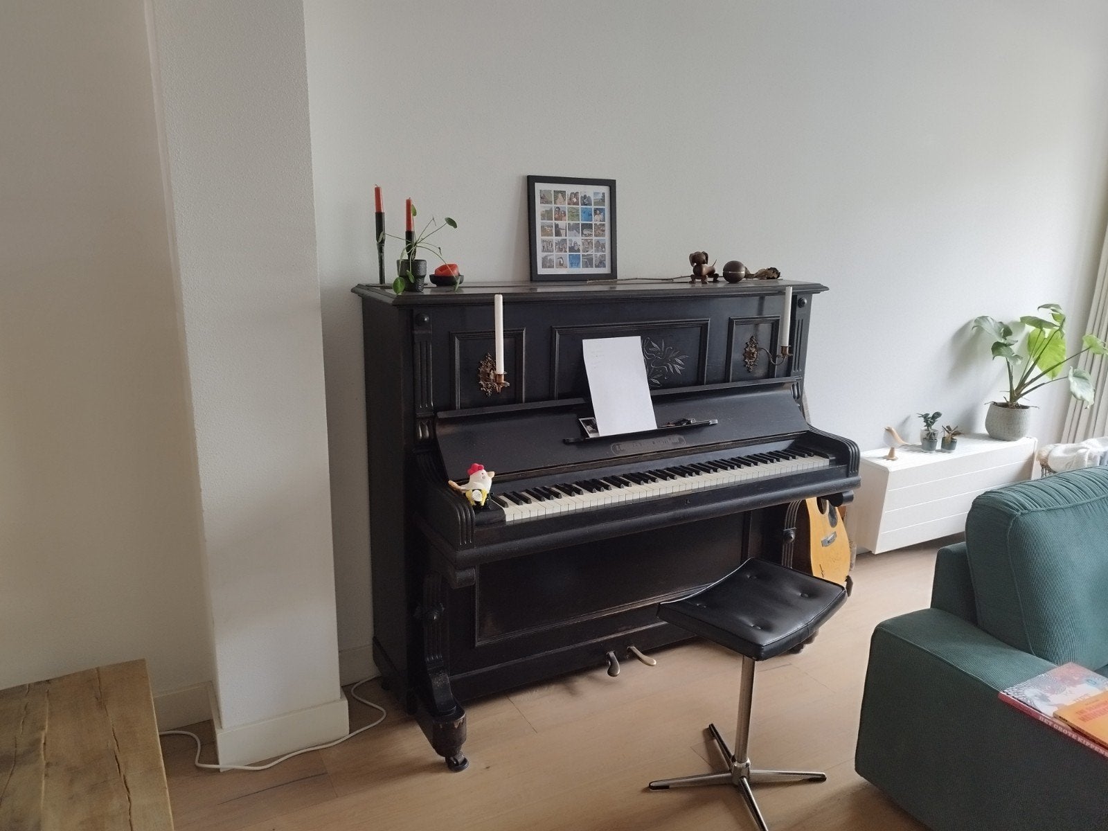 Antieke piano van voor de Eerste Wereldoorlog, Ophalen, Gebruikt, Zwart, Piano