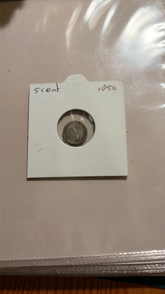 5 cent muntje 1850, Verzenden, Koning Willem III