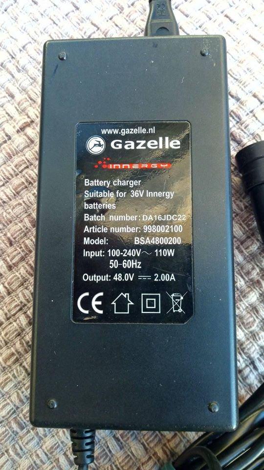 Gazelle Innergy Oplader, Fietsen en Brommers, Fietsaccessoires | Fietsaccu's, Ophalen, Zo goed als nieuw