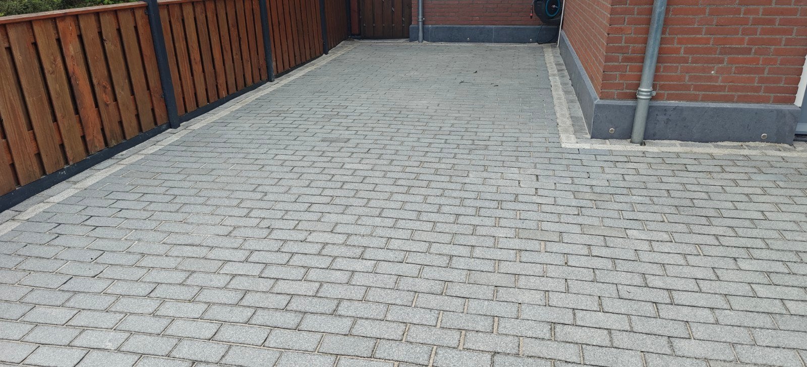 10m2 nieuw Graniet keiformaat klinker 20x10x5 Pepperino Dark, Tuin en Terras, Ophalen, Nieuw, Natuursteen, Terrastegels