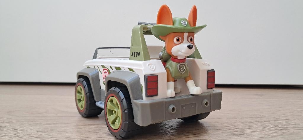 Paw Patrol Tracker jungle cruiser met poppetje, Kinderen en Baby's, Ophalen of Verzenden, Gebruikt