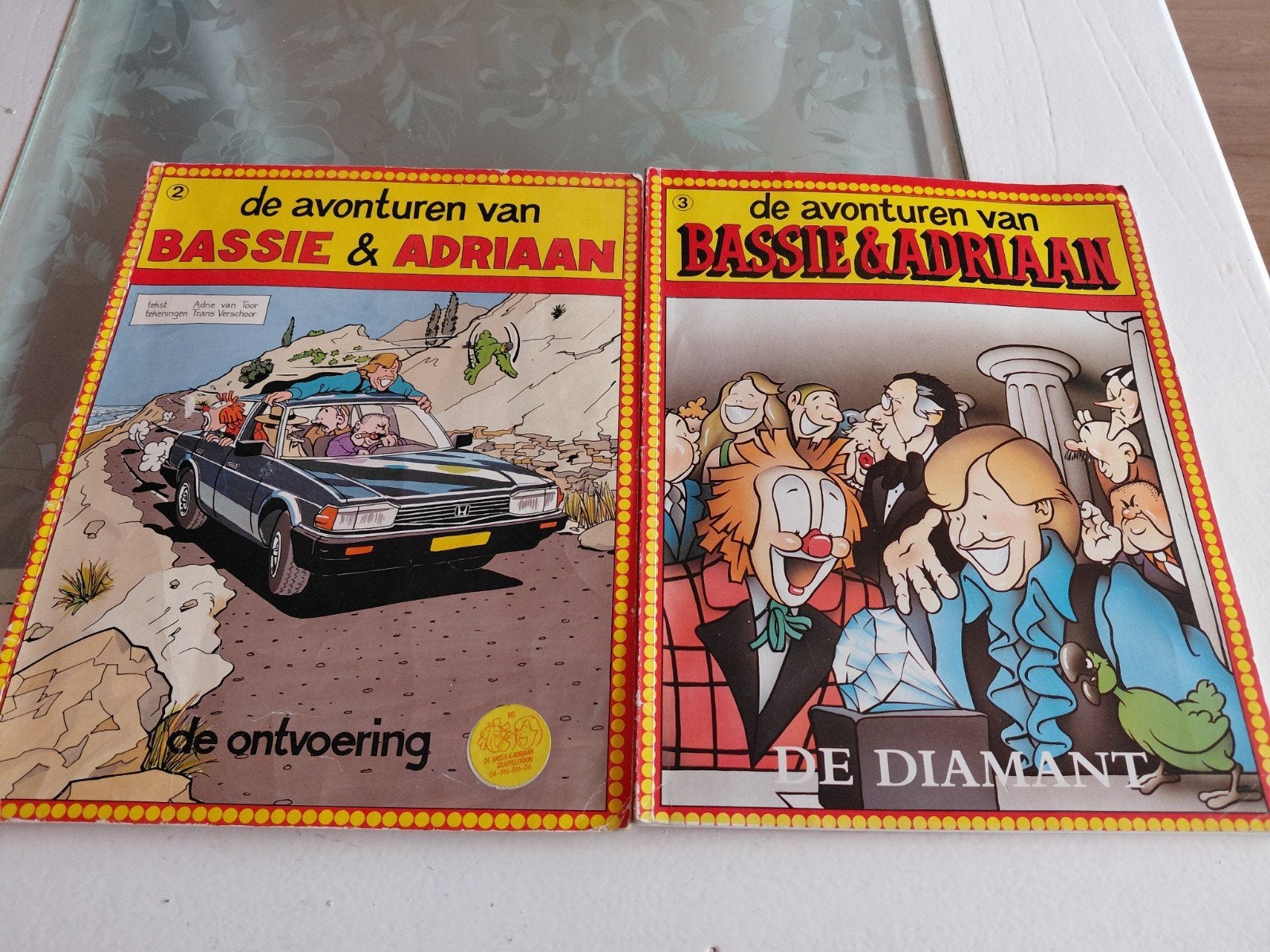 Bassie en Adriaan deel 2 en 3 stripboek 2 = Met Handtekening, Gelezen, Ophalen of Verzenden, Aad van toor, Meerdere stripboeken