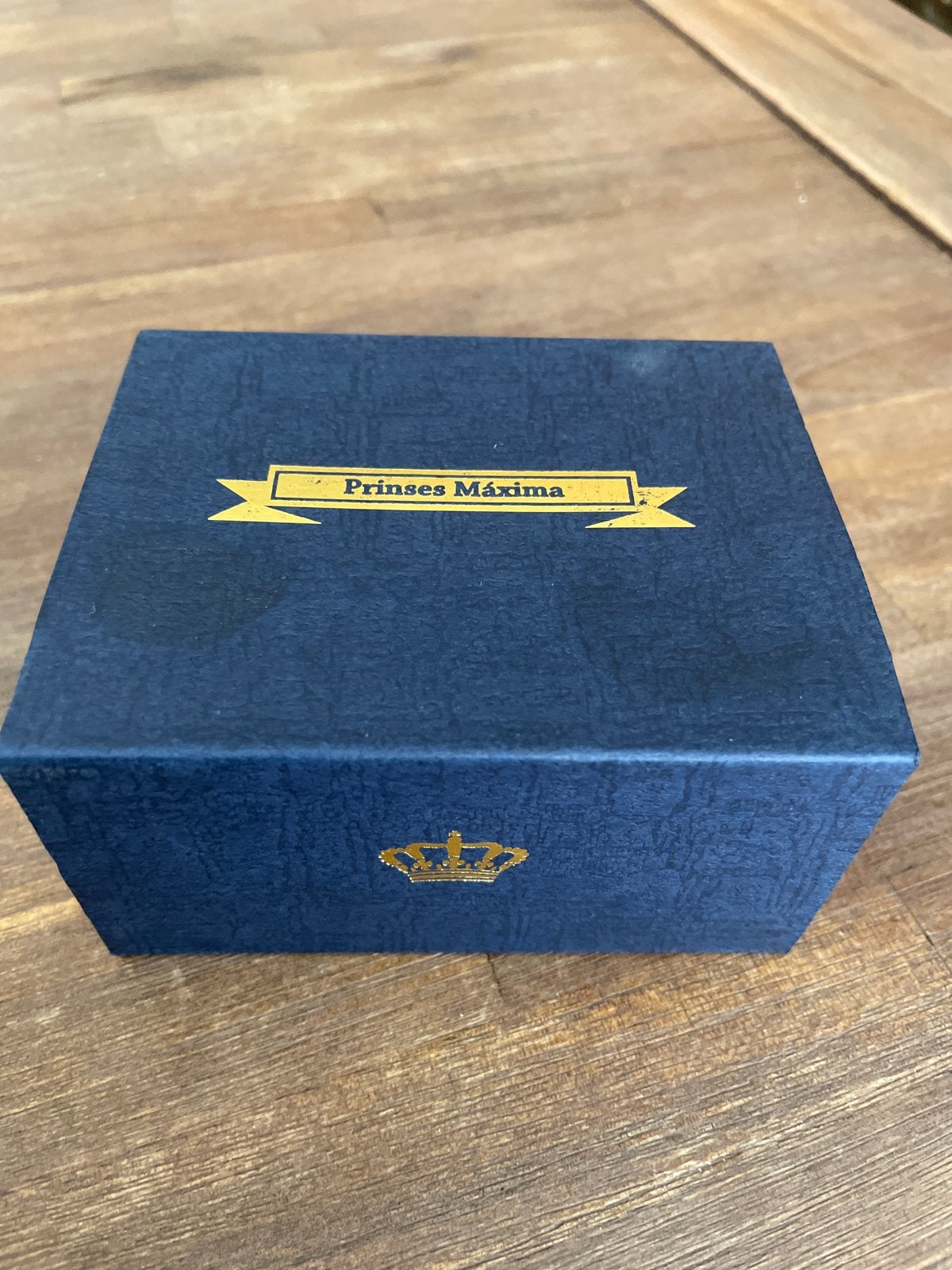 Kristallen kubus met 3D-gravure Prinses Máxima, Verzamelen, Ophalen of Verzenden, Zo goed als nieuw, Nederland, Overige typen
