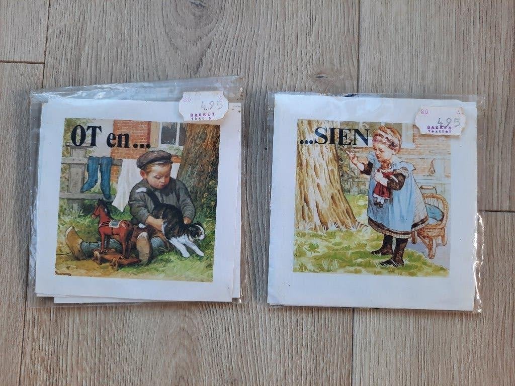 Twee losse Nouvelle borduurpatronen Ot en Sien, Hobby en Vrije tijd, Ophalen of Verzenden, Gebruikt, Handborduren, Patroon