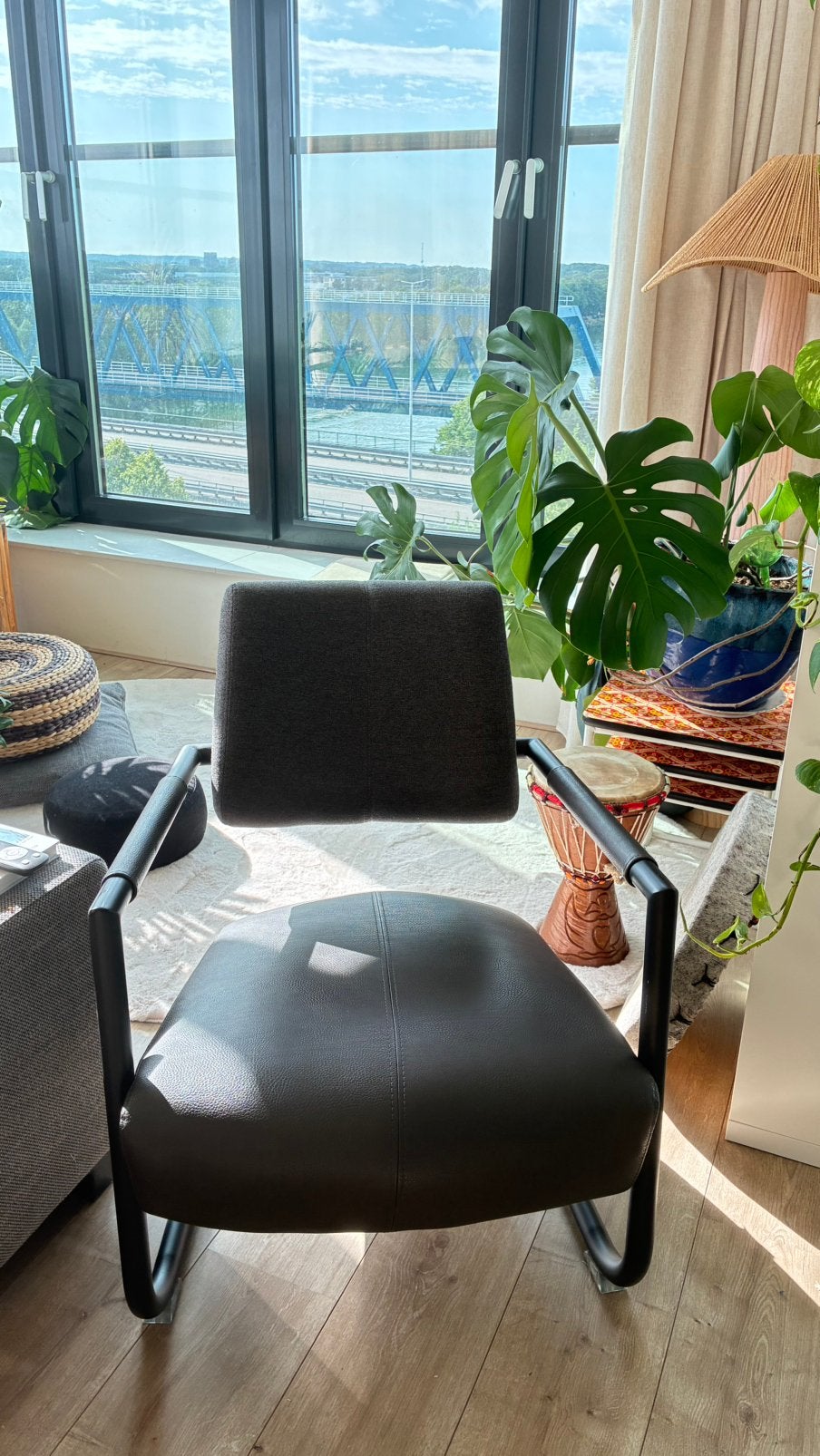 Xooon Fauteuil, Ophalen, Leer, 75 tot 100 cm, Zo goed als nieuw