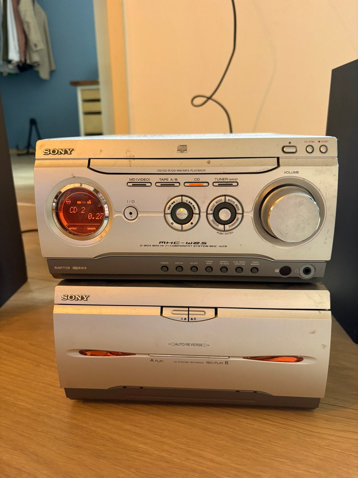 Sony MHC-W25 mini hifi-set met 2 speakers