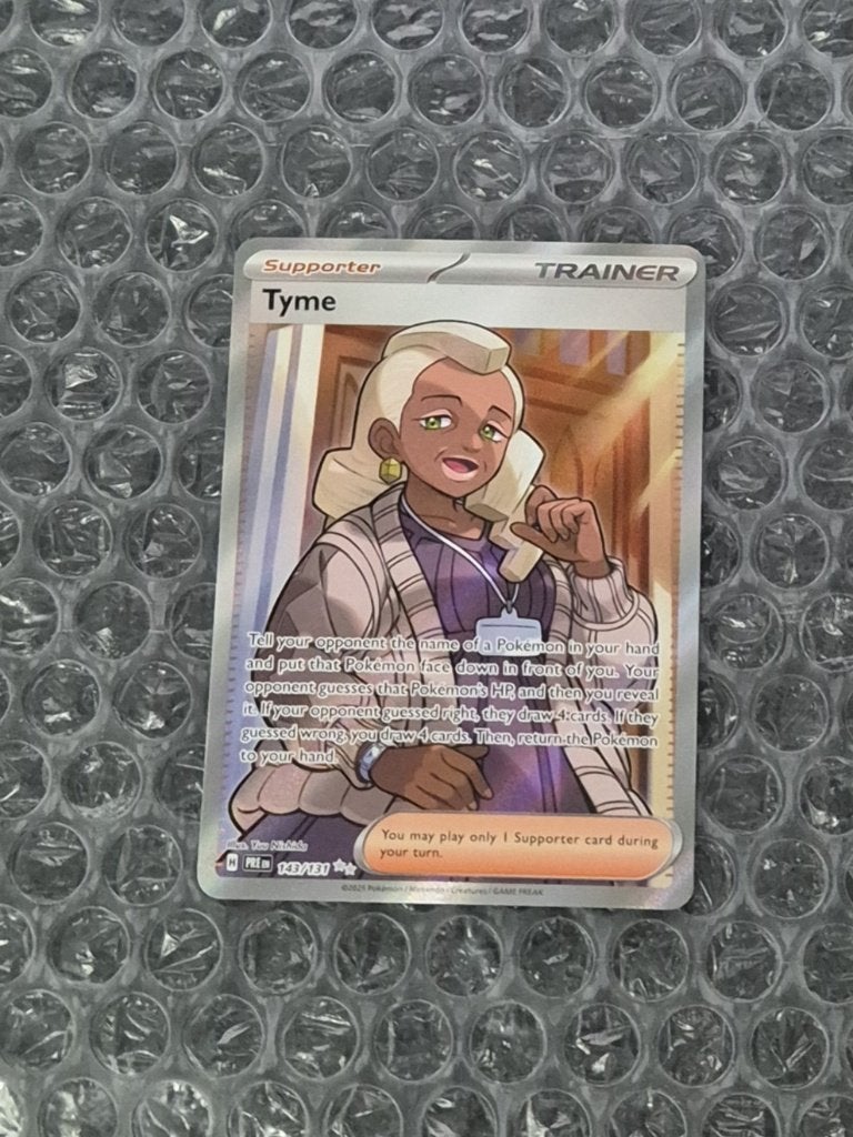 Full Art Tyme 143/131 Prismatic Evolutions PRE Scarlet & Vio, Ophalen of Verzenden, Zo goed als nieuw, Losse kaart, Foil