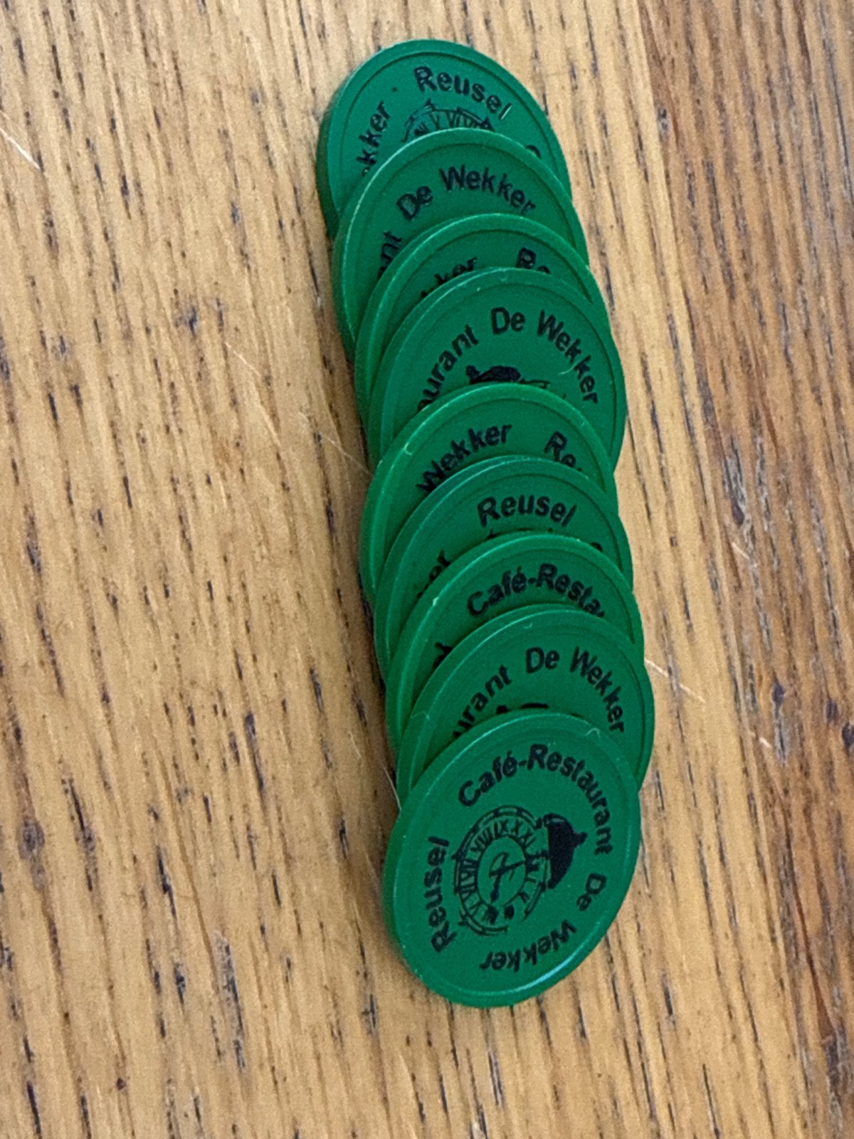 Groene consumptie munten Café-Restaurant De Wekker Reusel, Ophalen of Verzenden, Zo goed als nieuw