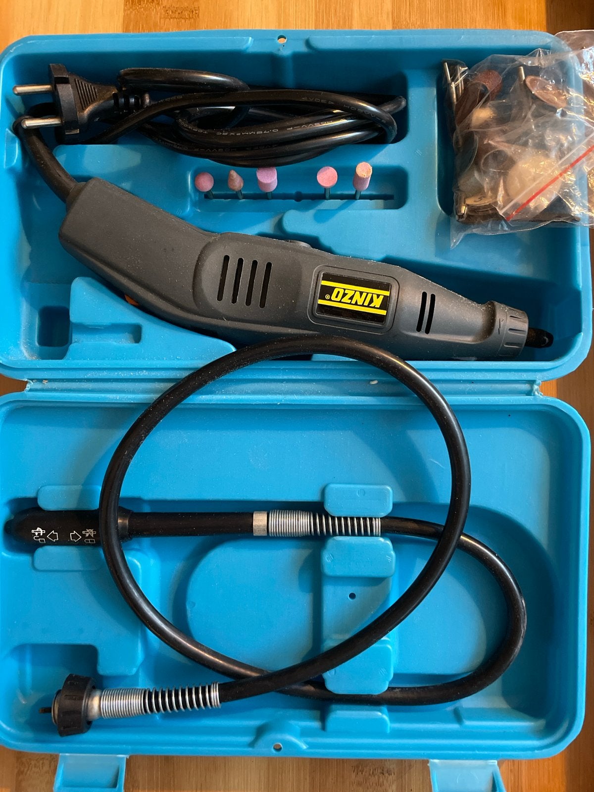 Kinzo Multitool met flexibele as en accessoires, Ophalen of Verzenden, Gebruikt, Multitool