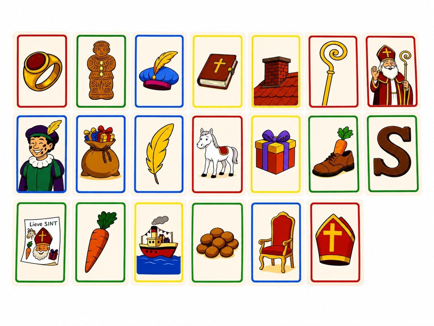 Sinterklaas speelkaarten A5-Formaat, Diversen, Sinterklaas, Ophalen of Verzenden