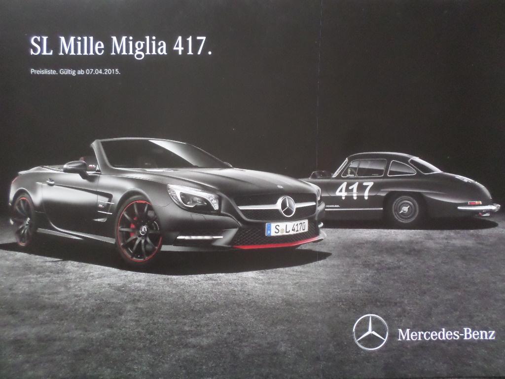 Mercedes SL Mille Miglia 817 Brochure, Ophalen of Verzenden, Zo goed als nieuw, Mercedes