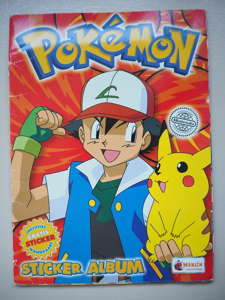 Pokémon Merlin Stickers Boek Vintage Mew Gengar Pikachu etc., Verzenden, Gebruikt, Boek of Catalogus, Foil