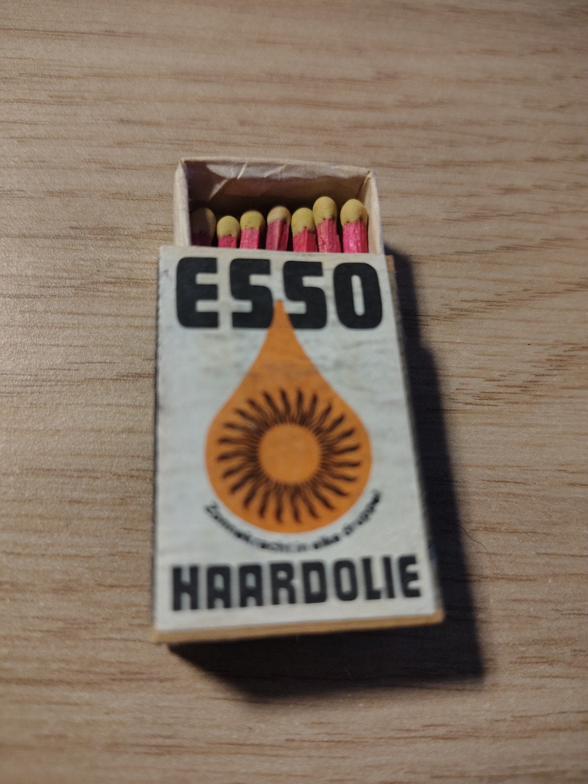 ESSO Haardolie Lucifers, Ophalen of Verzenden, Gebruikt, Luciferdoosjes of -merken