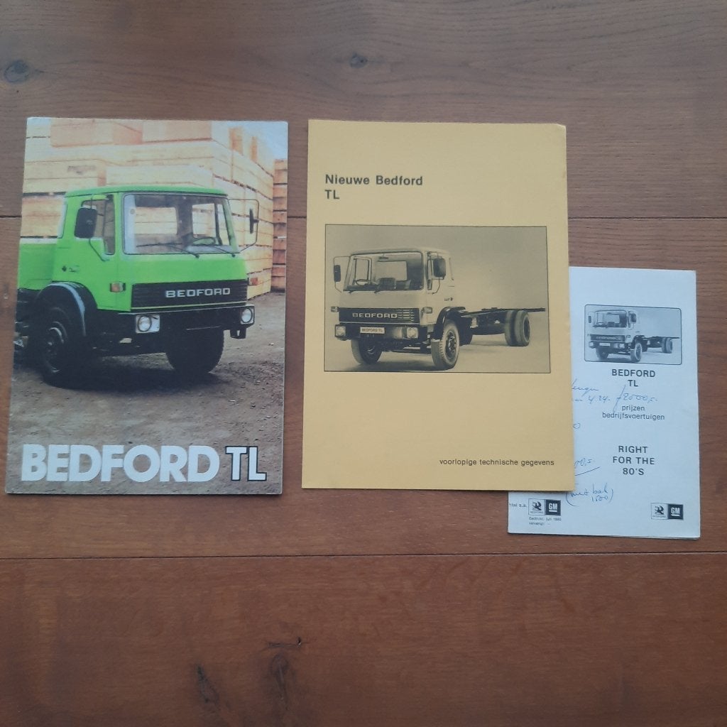 Folders technische gegeven en prijslijst bedford tl1980, Boeken, Ophalen of Verzenden, Zo goed als nieuw, Overige merken