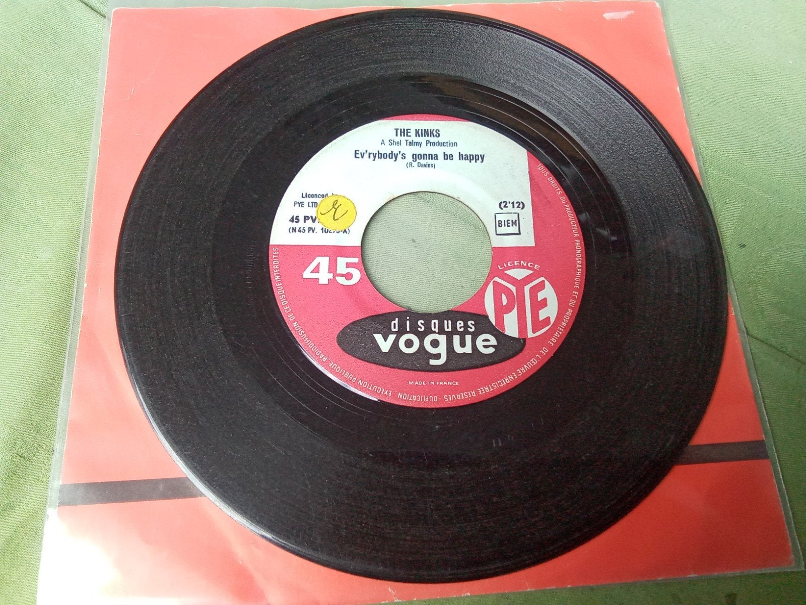 The Kinks.              ev'erybody's gonna be happy, Verzenden, Gebruikt, 7 inch, Pop