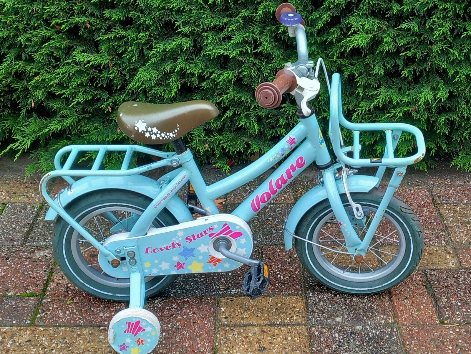 Peuterfietsje 12,5 Inch Inclusief Zijwieltjes 'VOLARE', Fietsen en Brommers, Ophalen, Terugtraprem, Zijwieltjes, Gebruikt