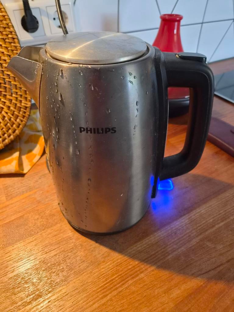 Philips waterkoker ijzer werkend, 1 tot 2 liter, Ophalen, Gebruikt, Rvs
